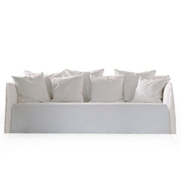 Canapé GHOST OUT 12 de Gervasoni, Capri 06, Coussin Lisboa 01, Avec surpiqûres R9969