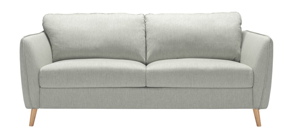 Canapé convertible LUCY de Sits, 3 places, couchage 140 cm, Gris clair