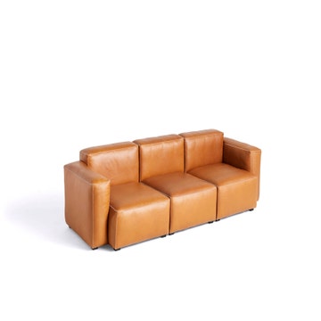 Canapé 3 places MAGS SOFT LOW, Combinaison 1, Cuir Sense Cognac