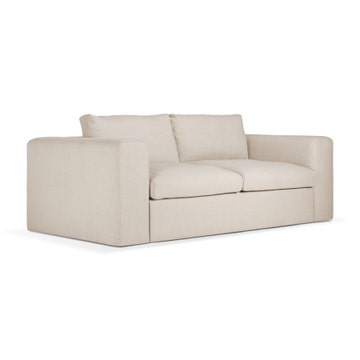 Canapé Mellow - tissu Eco Off White - 2,5 places