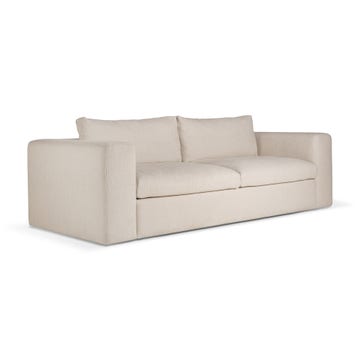 Canapé Mellow - tissu Eco Off White - 3 places