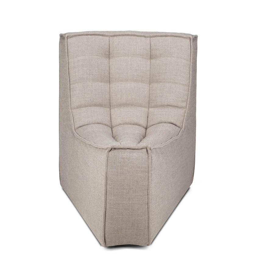Canapé modulaire N701 - tissu Beige - module d'angle arrondi à 45°