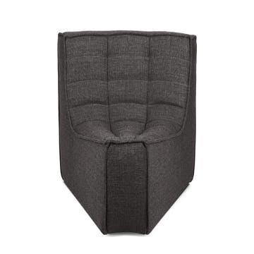 Canapé modulaire N701 - tissu Dark Grey - module d'angle arrondi à 45°