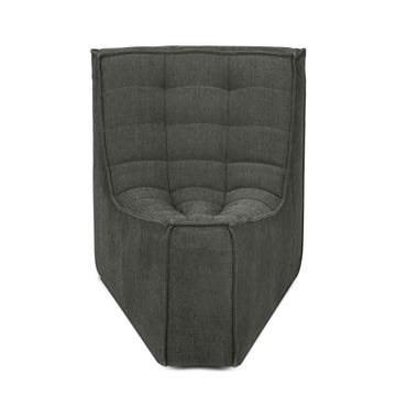 Canapé modulaire N701 - tissu Eco Moss - module d'angle arrondi à 45°