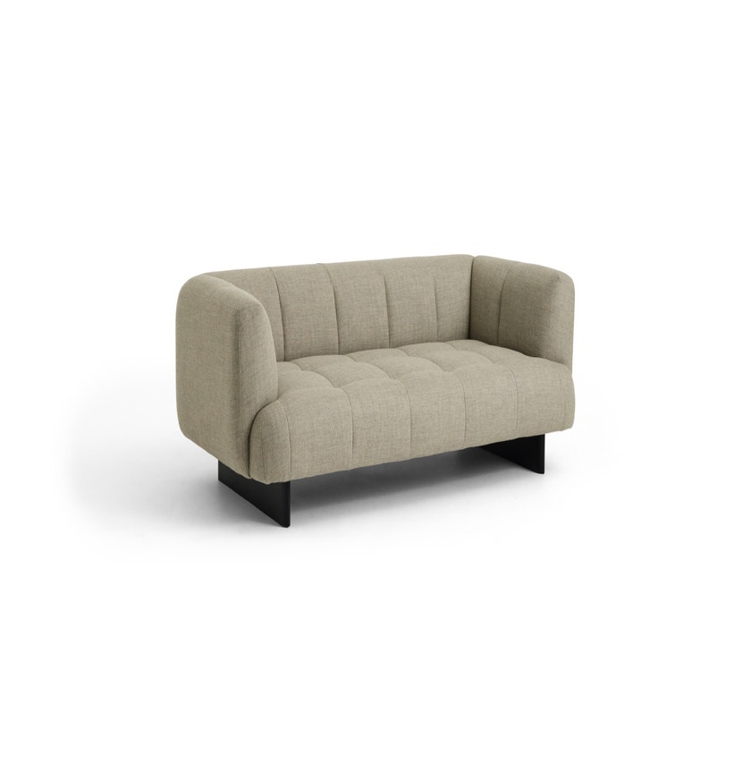 Canapé QUILTON LIFT, 2 places, Pieds chêne noir laqué, Tissu Tadao 720