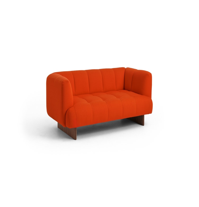 Canapé QUILTON LIFT, 2 places, Pieds noyer naturel laqué, Vidar 542