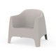 Fauteuil lounge SOLID, Écru