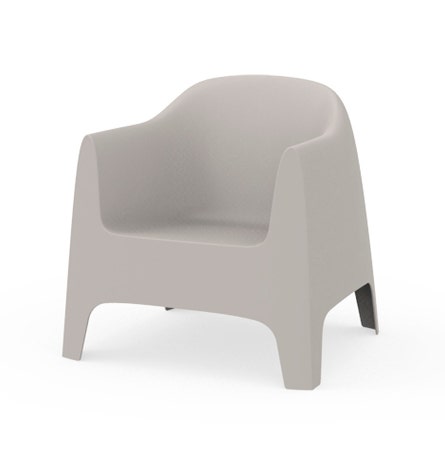 Fauteuil lounge SOLID de Vondom, Écru