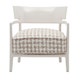 Chaise CARA de Kartell, Structure Ivoire, Revêtement fantaisie Blanc/Beige