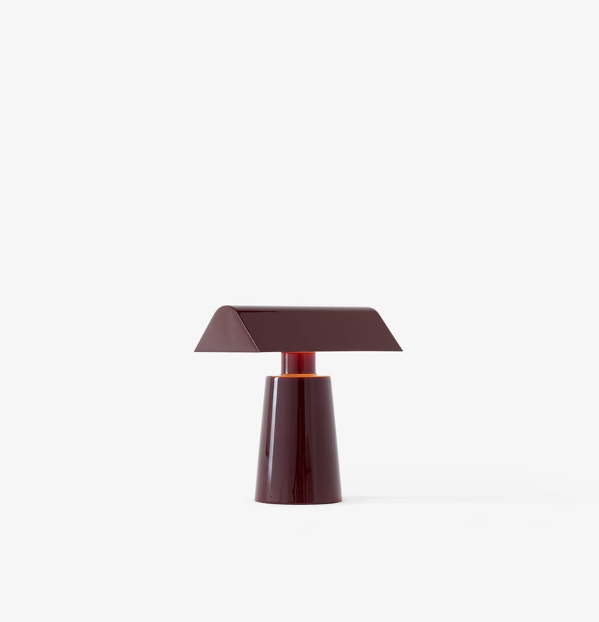 Lampe nomade sans fil CARET de &Tradition, Dark burgundy