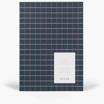 Carnet de note VITA MEDIUM DARK BLUE GRID
