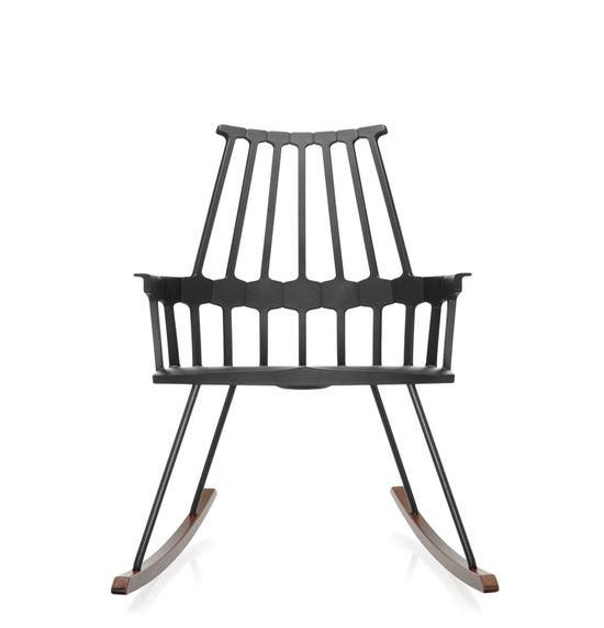 Chaise à bascule COMBACK de Kartell, Noir