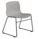 Chaise AAC08 de Hay, Piétement en aluminium teinté noir, Concrete grey 2.0