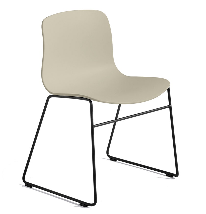 Chaise AAC08 de Hay, Piétement en aluminium teinté noir, Pastel green 2.0