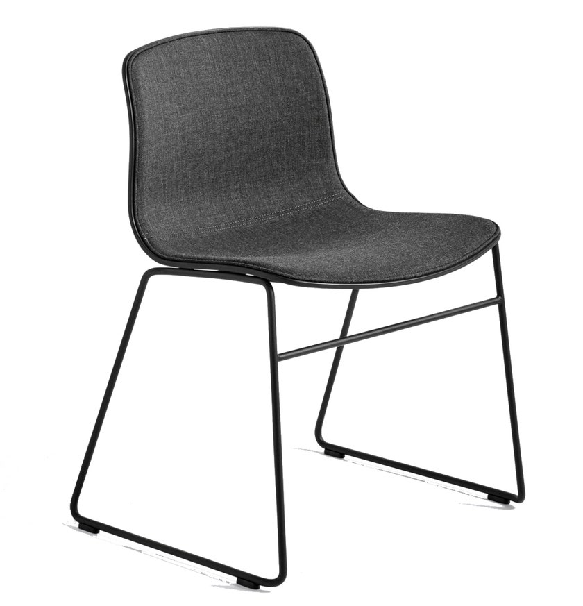 Chaise AAC08 de Hay, Piétement en aluminium teinté noir, Black 2.0 / Remix