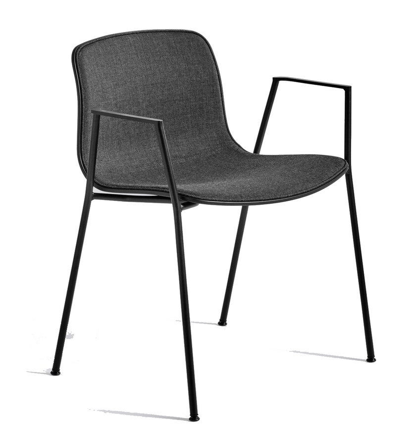 Chaise AAC18 de Hay, Piétement en aluminium teinté noir, Black 2.0 / Remix
