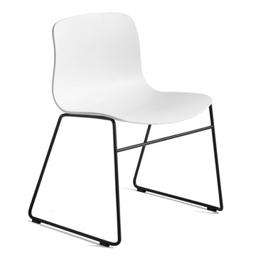 Chaise AAC08 de Hay, Piétement en aluminium teinté noir, White 2.0