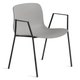 Chaise AAC18, Piétement en aluminium teinté noir, Concrete grey 2.0
