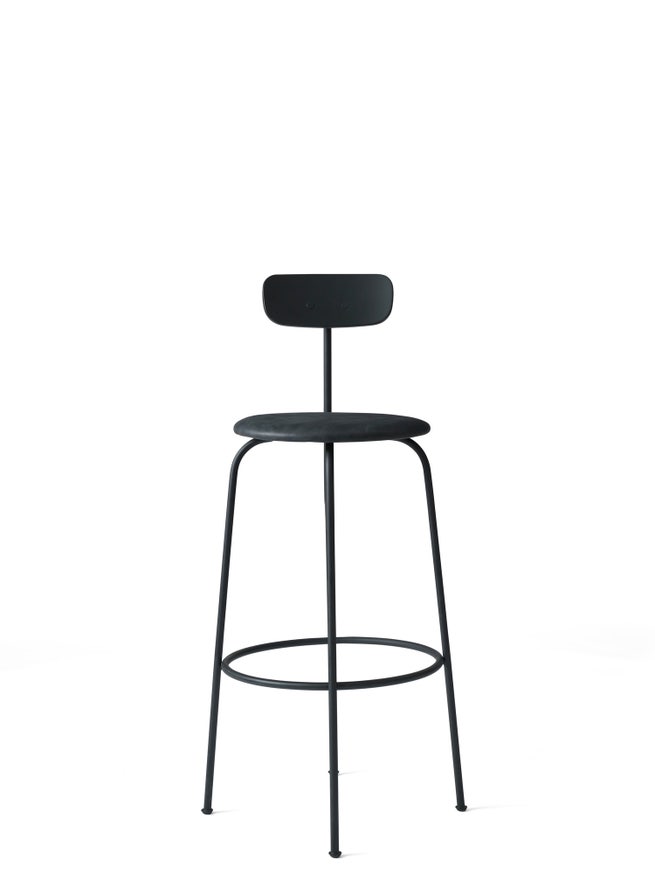 Tabouret de bar AFTEROOM de Audo Copenhagen, Cuir anthracite Tabouret de bar AFTEROOM de Audo Copenhagen, Cuir anthracite