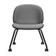 Chaise BEETLE CASTOR Fully Upholstered de Gubi, Gris et noir