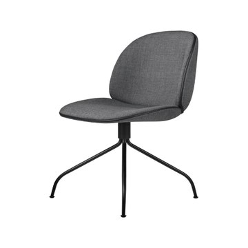 Chaise BEETLE SWIVEL Fully Upholstered de Gubi, Gris et noir