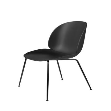 Chaise BEETLE Unupholstered avec pieds noir de Gubi, Noir