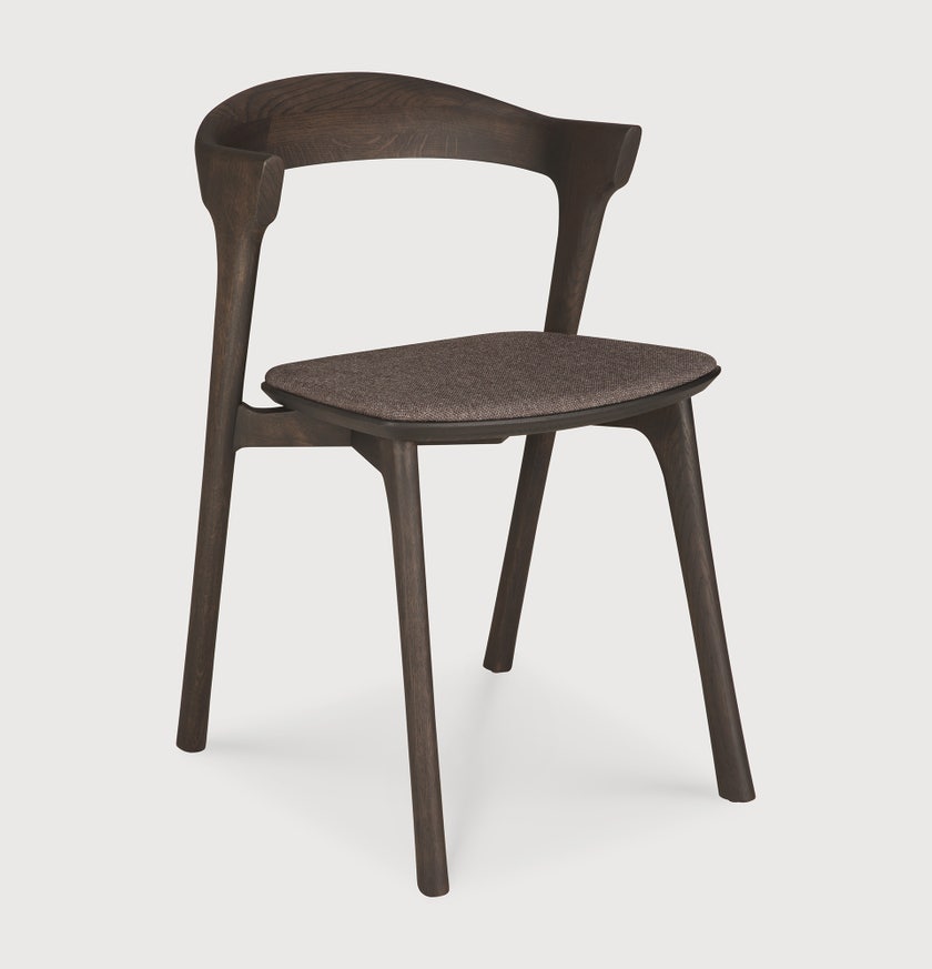 Chaise Bok - chêne vernis - brun - tissu Warm Brown
