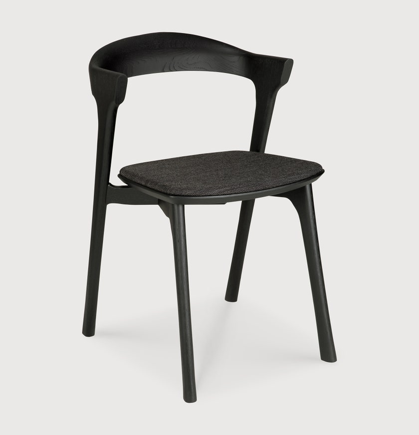 Chaise Bok - chêne vernis - noir - tissu Soft Black