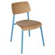 Chaise chêne STUDIE, Bleu maya