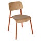 Chaise chêne STUDIE, Orange confite