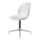 Chaise de bureau BEETLE unupholstered 4 Star base de Gubi, Pieds Aluminium poli et noir, Alabaster White