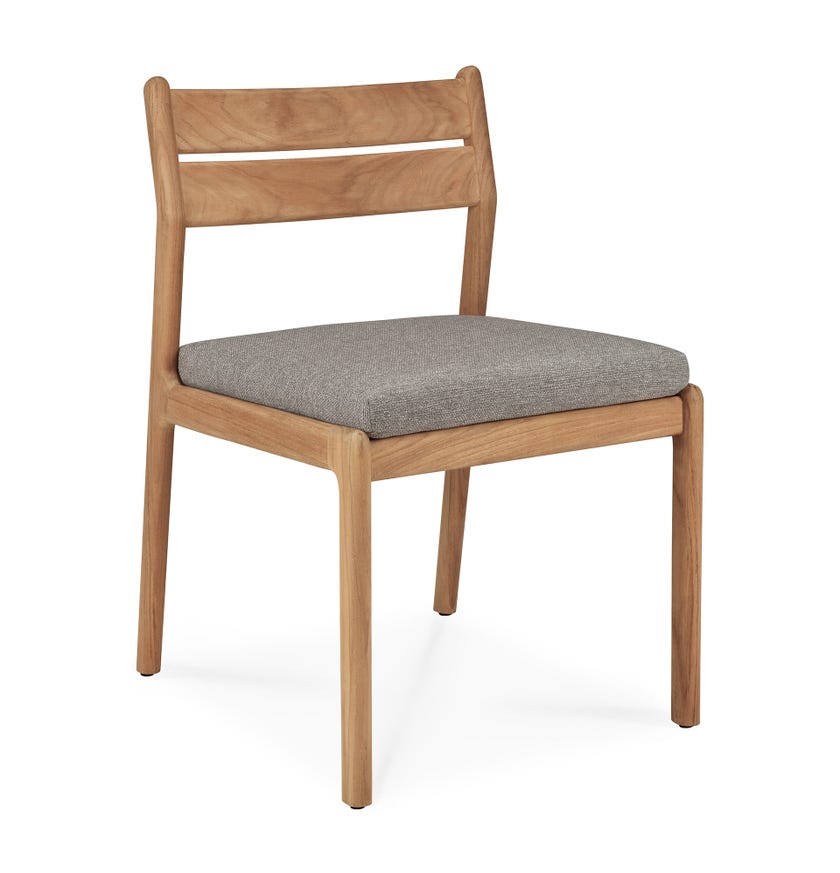 Chaise de jardin Jack - teck - tissus Mocha