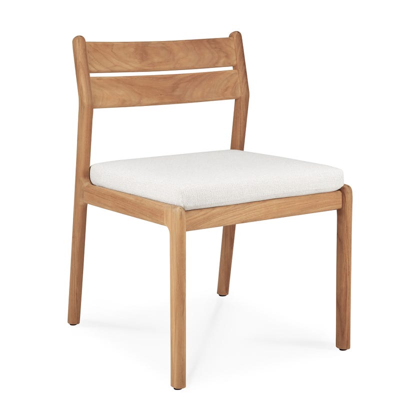 Chaise de jardin Jack - teck - tissus Off White Chaise de jardin Jack - teck - tissus Off White