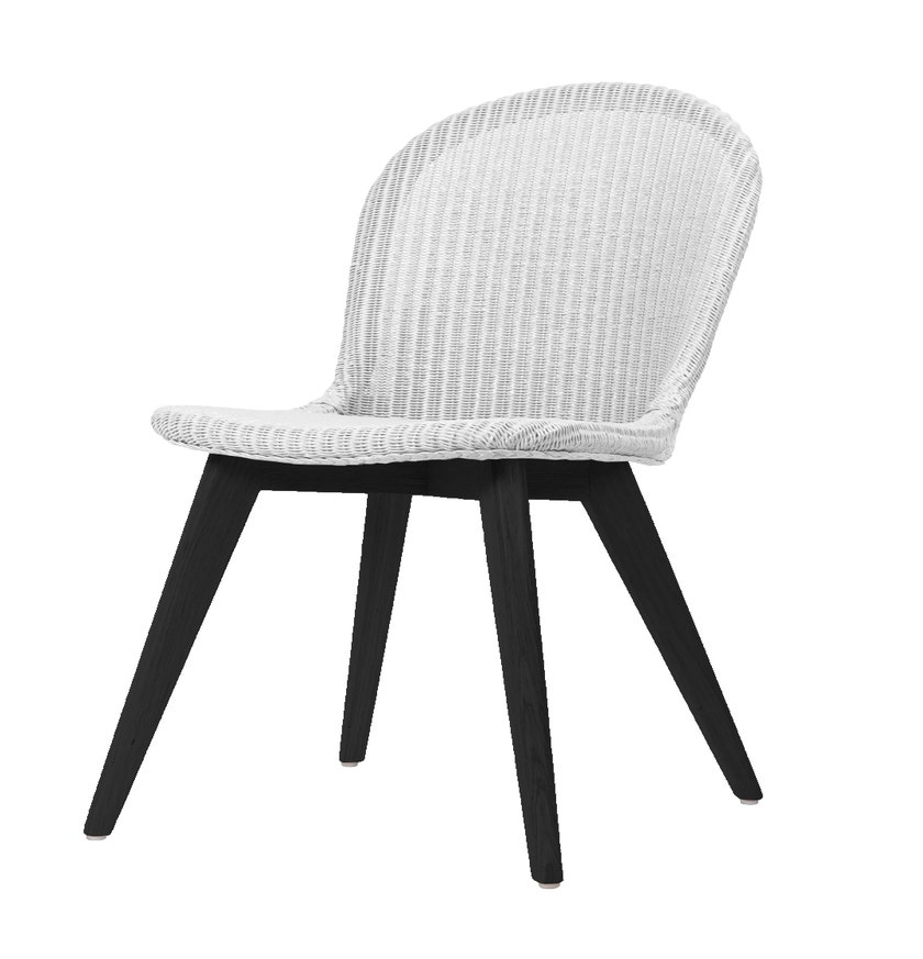 Chaise de repas YANN pieds noir, Pure white