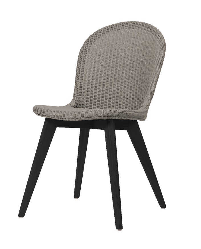 Chaise de repas YANN pieds noir, Quartz Chaise de repas YANN pieds noir, Quartz