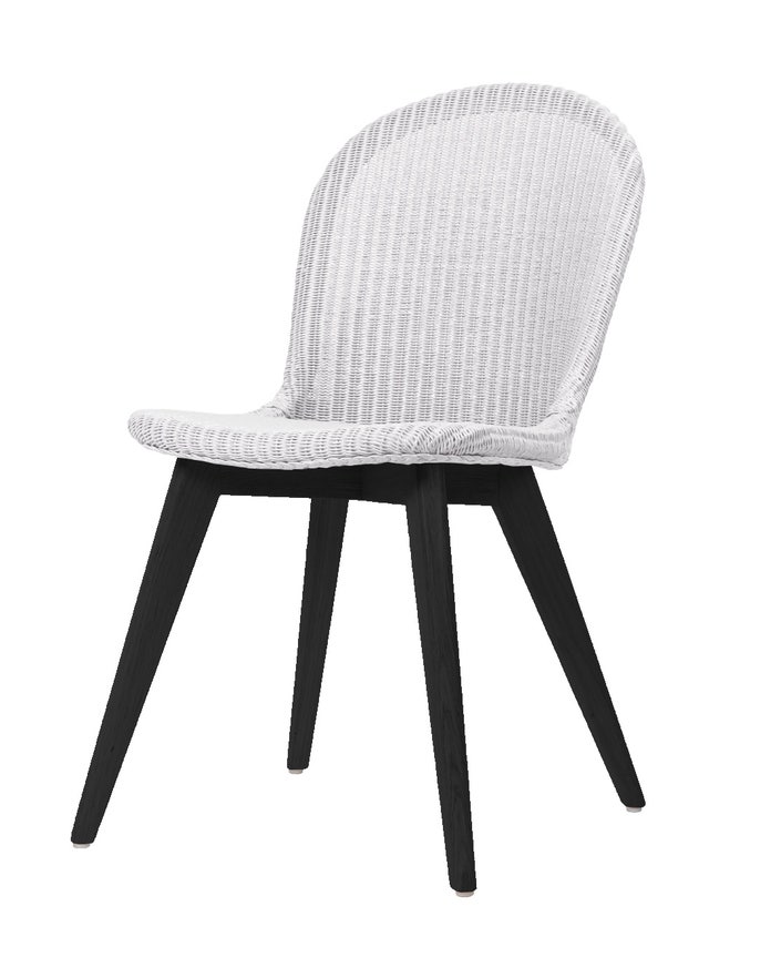Chaise de repas YANN pieds noir, Snow Chaise de repas YANN pieds noir, Snow