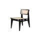 Chaise de table C-CHAIR, Chêne teinté noir, Cannage
