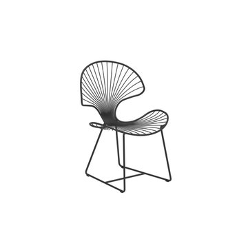 Chaise de table OSTREA, Acier inoxydable, Anthracite
