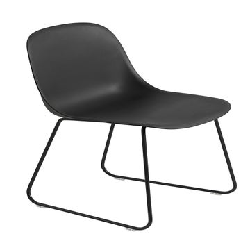 Chaise FIBER SIDE de Muuto, Sled base, Noir