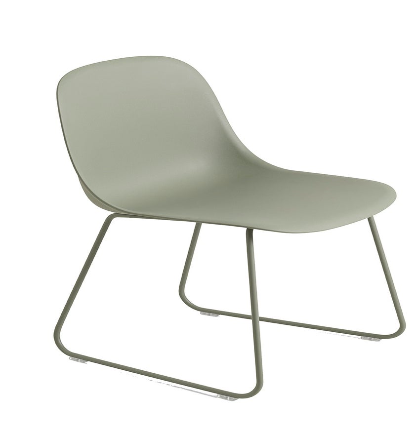 Chaise FIBER SIDE de Muuto, Sled base, Dusty Green