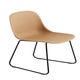 Chaise FIBER SIDE, Sled base, Ocre / Noir