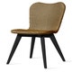 Chaise LILY, Piétement Black Stain, Assise Lloyd loom caramel