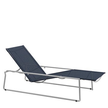 Chaise longue ASTA de Gloster, acier inox/ Charcoal