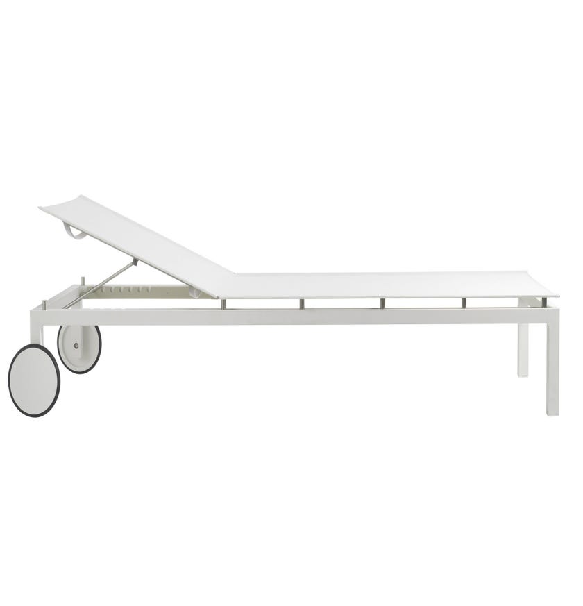 Chaise longue NATAL ALU de Tribù, Blanc