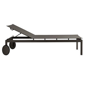 Chaise longue NATAL ALU de Tribù, Wengé 