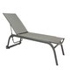 Chaise longue NINO, Charbon / Gris argent