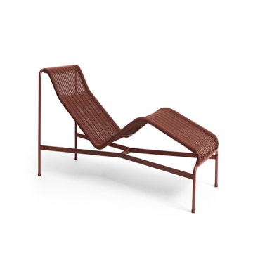Chaise Longue PALISSADE CORD, Iron red