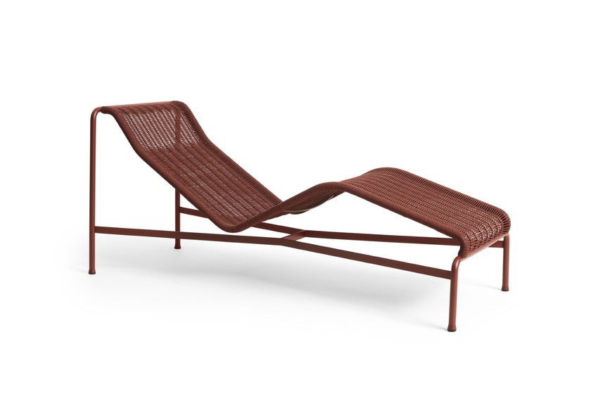 Chaise Longue PALISSADE CORD, Iron red Chaise Longue PALISSADE CORD, Iron red