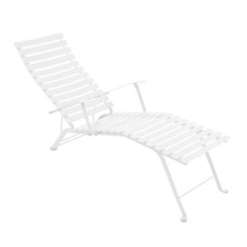 Chaise longue pliante BISTRO de Fermob, blanc coton