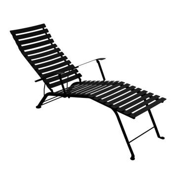 Chaise longue pliante BISTRO de Fermob, noir réglisse